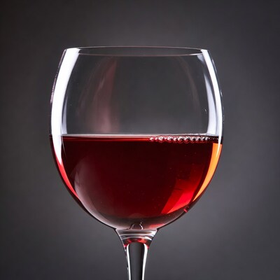 Red wine in glass
