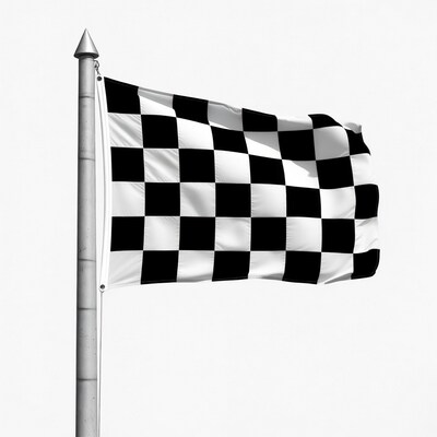 Checkered Flag on Pole