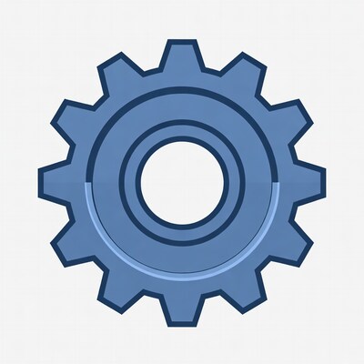 Blue Gear Icon