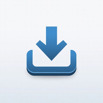Blue Download Arrow Icon