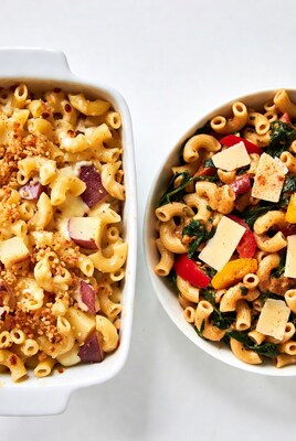 Baked Mac and Cheese with Purple Potatoes