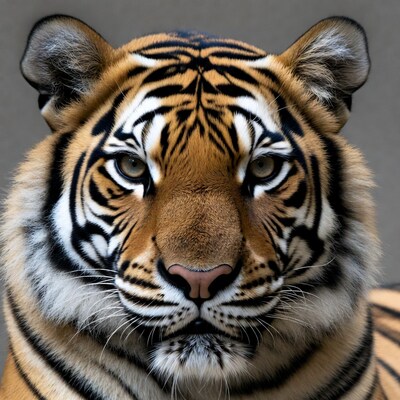 Close-up tiger face