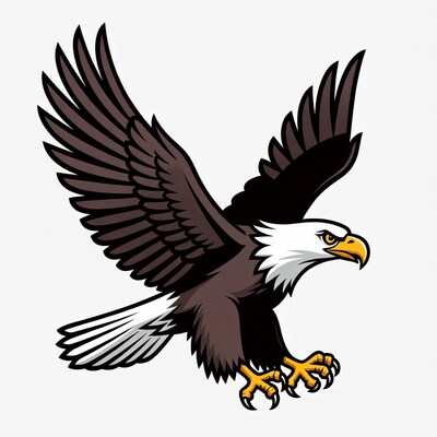 Bald Eagle Flying Illustration
