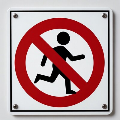 No Running Sign