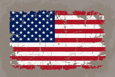 Grunge American Flag Illustration