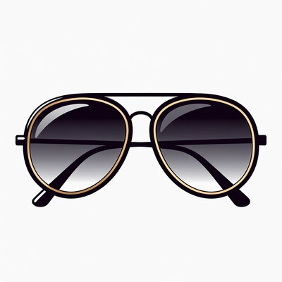 Aviator Sunglasses with Gold Frames