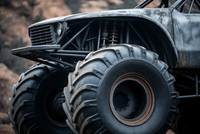 Monster Truck with Massive Mud Tires