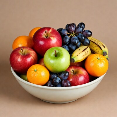 Fruit Bowl with Apples Oranges Bananas