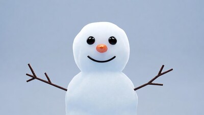 Smiling Snowman with Arms Outstretched