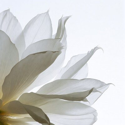 White Lotus Flower Close-Up