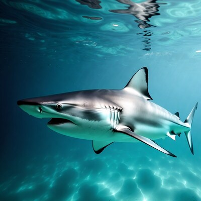 Blacktip shark swimming underwater