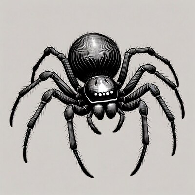 Black Spider Illustration