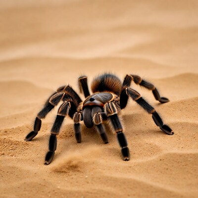 Curly Hair Tarantula on Desert Sand