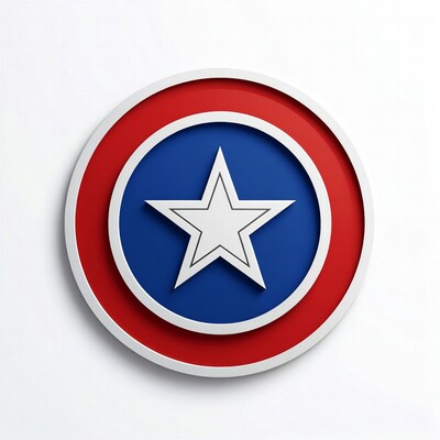 Captain America Shield 3D Render