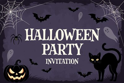 Halloween Party Invitation Clipart