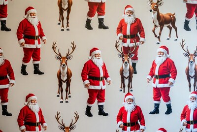 Santa Claus and Reindeer Pattern