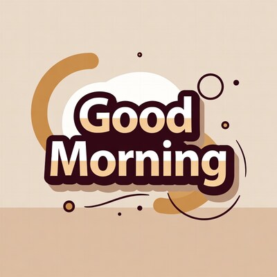 Good Morning Text Illustration