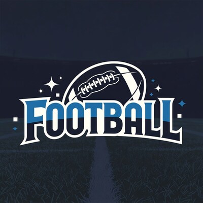 Football Logo with Ball and Stars