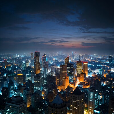 Shanghai Skyline at Night