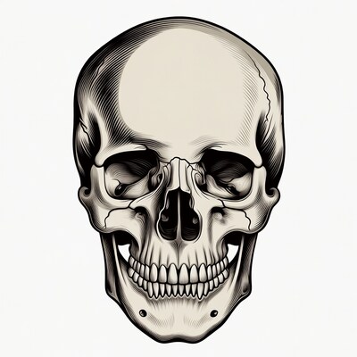 Human skull illustration