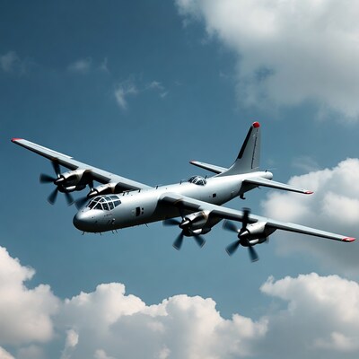 B-52 Stratofortress flying over clouds