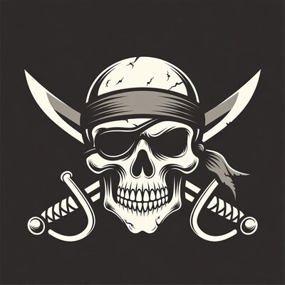 Pirate Skull with Crossed Swords
