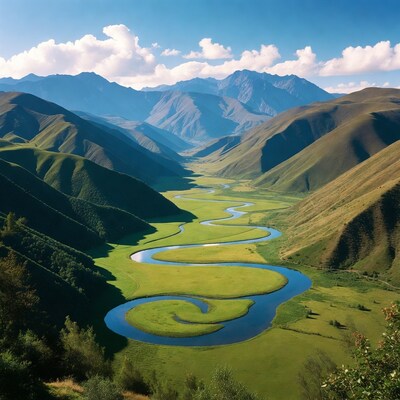 Serpentine River in Green Mountain Valley