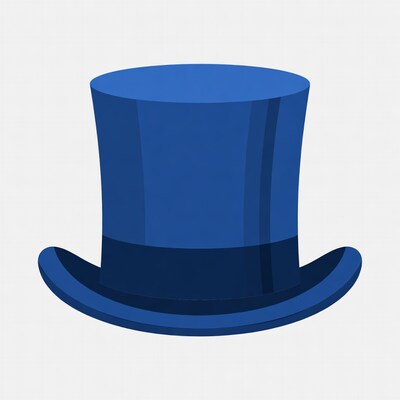 Blue Top Hat Illustration