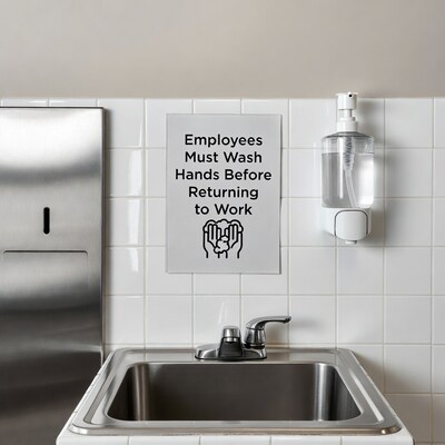 Employees Must Wash Hands Sign