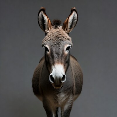 Close-up donkey portrait