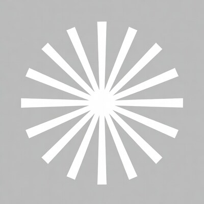 White Radial Sunburst on Gray Background