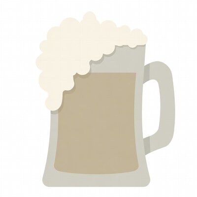 Beer mug with foam