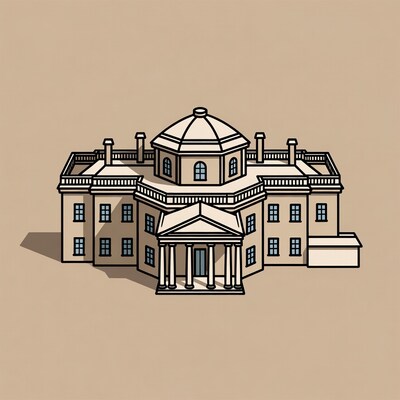 Grand Neoclassical Capitol Building Illustration