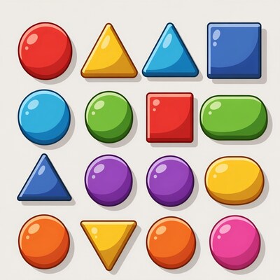 Colorful Geometric Shapes Clipart