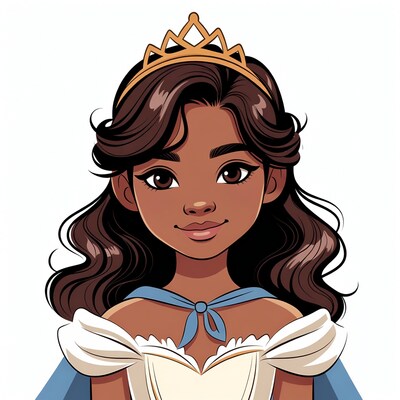 Black girl princess illustration
