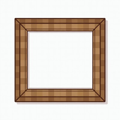 Empty Wooden Picture Frame