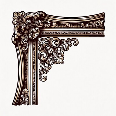 Ornate Golden Frame Corner