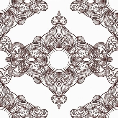Ornate Floral Frame Illustration