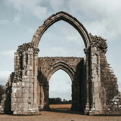 Ruined Gothic Stone Archway