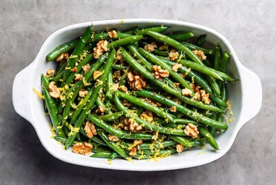 Green Beans with Walnuts and Lemon Zest
