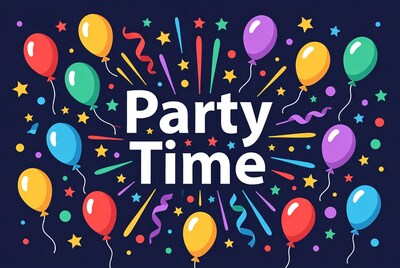 Party Time Balloons Illustration