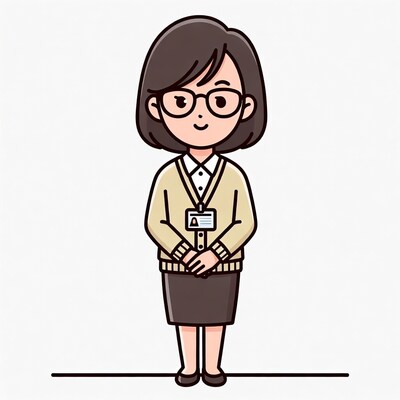 Asian woman teacher illustration