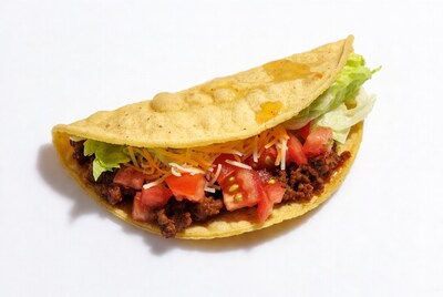 Beef Taco with Lettuce and Cheese