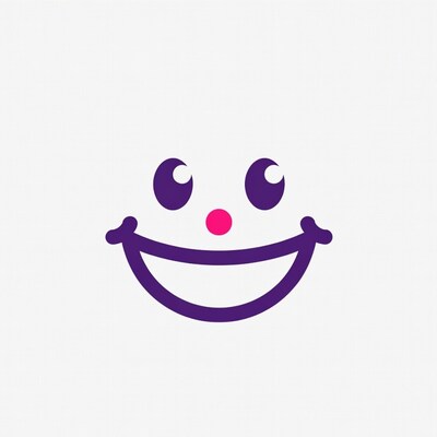 Purple Clown Smiley Face Icon