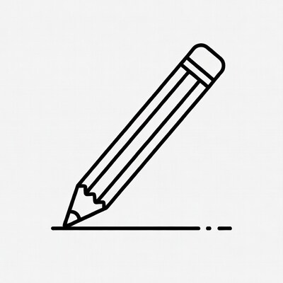 Line drawing pencil writing