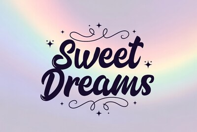 Sweet Dreams Text Illustration
