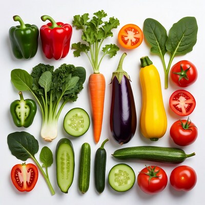 Fresh Vegetables Flat Lay