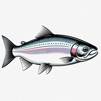 Rainbow Trout Fish Illustration