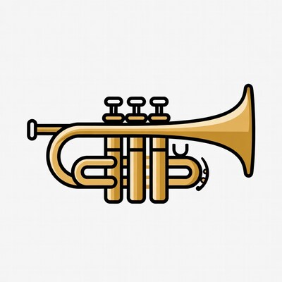 Golden Trumpet Illustration
