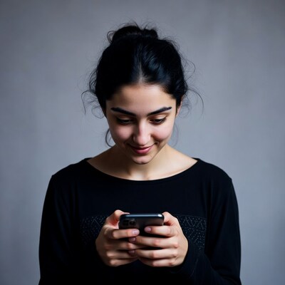 Woman using smartphone